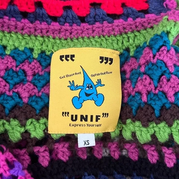 UNIF rainbow crochet melody sweater - Picture 5 of 7